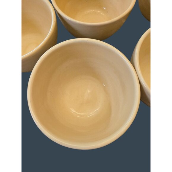 Set Of 8 Pottery Barn Sausalito Beige Stoneware Bowls - Picture 3 of 10